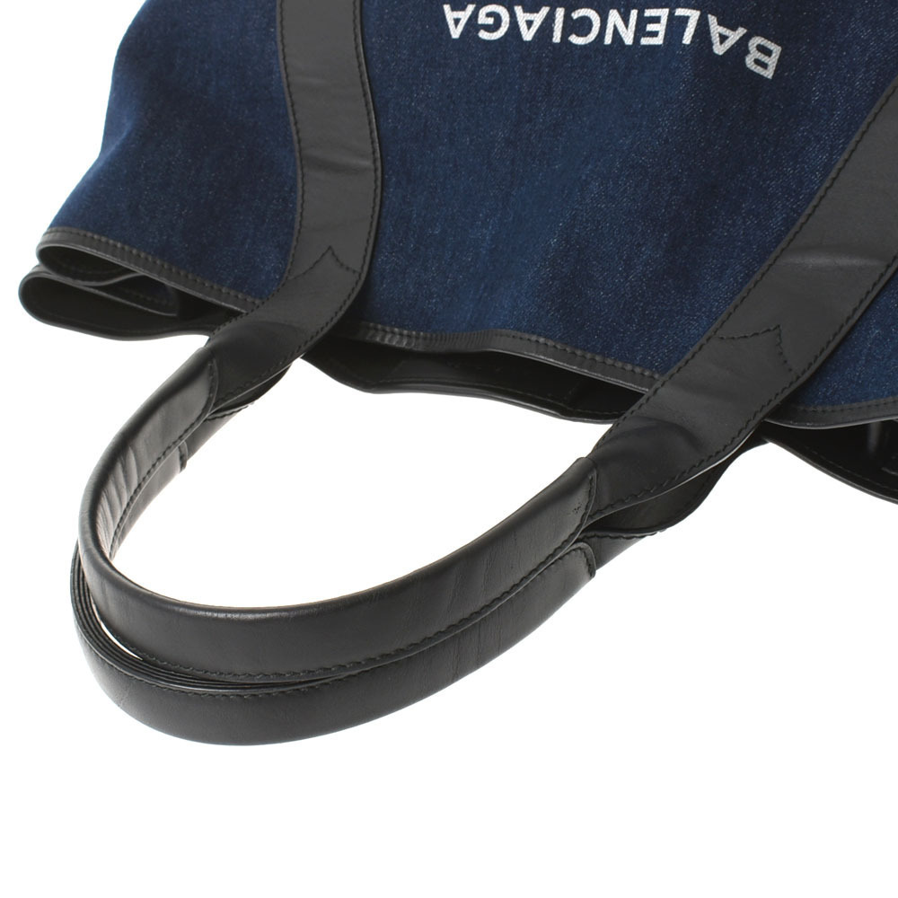 Balenciaga Handbag Cabas Leather Blue Indigo Denim Blue Navy - Picture 3 of 11